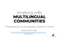 Slides: Working with Mulitlingual Communities