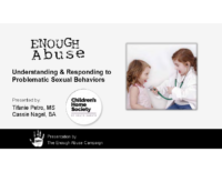 Slides: Understanding and Responding to Problematic Sexualized Behaviors