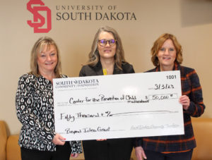 South Dakota Community Foundation presented CPCM with a big check in honor of grant funded.